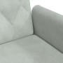 Sofá cama con reposabrazos terciopelo gris claro en Sofás | Comprar online en Foru.es
