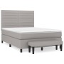 Cama box spring con colchón tela gris claro 140x200 cm de vidaXL, Camas y somieres - Ref: Foro24-3136677, Precio: 524,79 €, D...