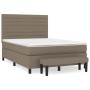 Cama box spring con colchón tela gris taupe 140x200 cm de vidaXL, Camas y somieres - Ref: Foro24-3136681, Precio: 583,49 €, D...