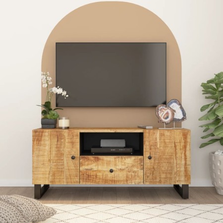 Mueble de TV madera mango y madera contrachapada 105x33,5x46 cm en Muebles TV | Comprar online en Foru.es