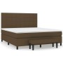 Cama box spring con colchón tela marrón oscuro 180x200 cm de vidaXL, Camas y somieres - Ref: Foro24-3136616, Precio: 655,25 €...