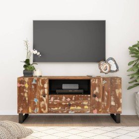 Mueble TV madera reciclada y madera contrachapada 105x33,5x46cm en Muebles TV | Comprar online en Foru.es