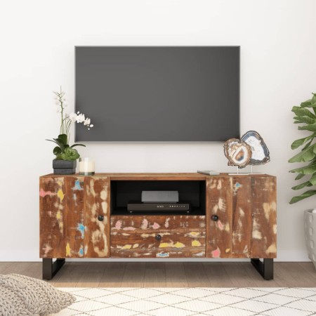 Mueble TV madera reciclada y madera contrachapada 105x33,5x46cm en Muebles TV | Comprar online en Foru.es