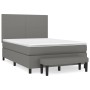 Cama box spring con colchón tela gris oscuro 140x190 cm de vidaXL, Camas y somieres - Ref: Foro24-3136430, Precio: 581,01 €, ...