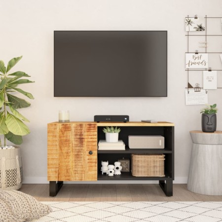 Mueble de TV madera mango y madera contrachapada 80x33x46 cm en Muebles TV | Comprar online en Foru.es