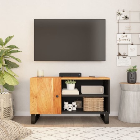 Mueble de TV madera acacia y madera contrachapada 80x33x46 cm en Muebles TV | Comprar online en Foru.es