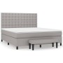Cama box spring con colchón tela gris claro 180x200 cm de vidaXL, Camas y somieres - Ref: Foro24-3136933, Precio: 640,13 €, D...