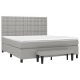 Cama box spring con colchón tela gris claro 180x200 cm de vidaXL, Camas y somieres - Ref: Foro24-3136933, Precio: 640,13 €, D...