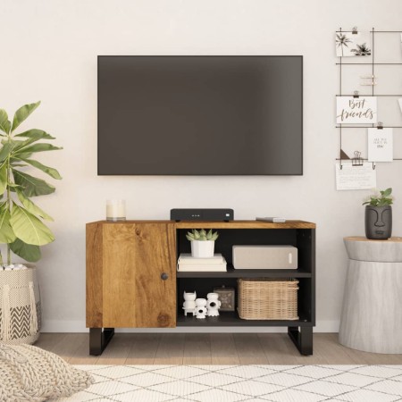 Mueble de TV madera mango y madera contrachapada 80x33x46 cm en Muebles TV | Comprar online en Foru.es