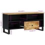 Mueble de TV madera mango y madera contrachapada 100x33x46 cm en Muebles TV | Comprar online en Foru.es