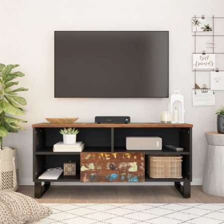 Mueble de TV madera reciclada madera contrachapada 100x33x46cm en Muebles TV | Comprar online en Foru.es
