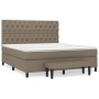 Cama box spring con colchón tela gris taupe 160x200 cm de vidaXL, Camas y somieres - Ref: Foro24-3136849, Precio: 674,95 €, D...