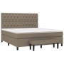 Cama box spring con colchón tela gris taupe 160x200 cm de vidaXL, Camas y somieres - Ref: Foro24-3136849, Precio: 674,95 €, D...