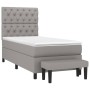 Cama box spring con colchón tela gris claro 80x200 cm de vidaXL, Camas y somieres - Ref: Foro24-3136789, Precio: 346,67 €, De...