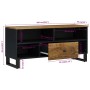 Mueble de TV madera mango y madera contrachapada 100x33x46 cm en Muebles TV | Comprar online en Foru.es