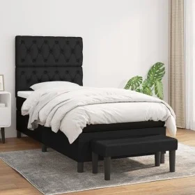 Cama box spring con colchón tela negro 80x200 cm de vidaXL, Camas y somieres - Ref: Foro24-3136791, Precio: 360,33 €, Descuen...
