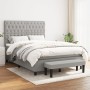 Cama box spring con colchón tela gris claro 140x200 cm de vidaXL, Camas y somieres - Ref: Foro24-3136837, Precio: 521,79 €, D...