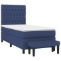 Cama box spring con colchón tela azul 100x200 cm de vidaXL, Camas y somieres - Ref: Foro24-3136819, Precio: 423,02 €, Descuen...