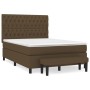 Cama box spring con colchón tela marrón oscuro 140x190 cm de vidaXL, Camas y somieres - Ref: Foro24-3136832, Precio: 568,60 €...