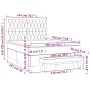 Cama box spring con colchón tela marrón oscuro 140x190 cm de vidaXL, Camas y somieres - Ref: Foro24-3136832, Precio: 568,60 €...