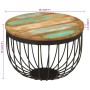 Mesa de centro madera maciza reciclada y acero Ø50x35 cm en Mesas de centro | Comprar online en Foru.es