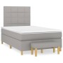 Cama box spring con colchón tela gris claro 120x200 cm de vidaXL, Camas y somieres - Ref: Foro24-3137141, Precio: 441,94 €, D...
