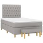 Cama box spring con colchón tela gris claro 120x200 cm de vidaXL, Camas y somieres - Ref: Foro24-3137381, Precio: 442,50 €, D...