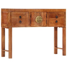 Mesa consola madera maciza de acacia rugosa 120x32x80 cm en Mesas auxiliares | Comprar online en Foru.es
