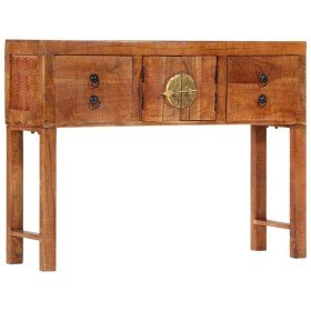 Mesa consola madera maciza de acacia rugosa 120x32x80 cm en Mesas auxiliares | Comprar online en Foru.es