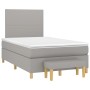 Cama box spring con colchón tela gris claro 120x200 cm de vidaXL, Camas y somieres - Ref: Foro24-3136981, Precio: 440,34 €, D...
