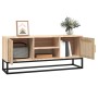 Mueble de TV hierro y madera contrachapada 105x30x45 cm en Muebles TV | Comprar online en Foru.es