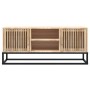 Mueble de TV hierro y madera contrachapada 105x30x45 cm en Muebles TV | Comprar online en Foru.es