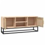 Mueble de TV hierro y madera contrachapada 105x30x45 cm en Muebles TV | Comprar online en Foru.es