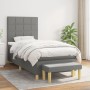 Cama box spring con colchón tela gris oscuro 80x200 cm de vidaXL, Camas y somieres - Ref: Foro24-3137110, Precio: 352,57 €, D...