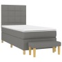 Cama box spring con colchón tela gris oscuro 80x200 cm de vidaXL, Camas y somieres - Ref: Foro24-3137110, Precio: 352,57 €, D...