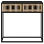 Mesa consola hierro y madera contrachapada negro 80x30x75 cm en Mesas auxiliares | Comprar online en Foru.es