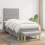 Cama box spring con colchón tela gris claro 80x200 cm de vidaXL, Camas y somieres - Ref: Foro24-3137349, Precio: 355,24 €, De...
