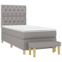 Cama box spring con colchón tela gris claro 80x200 cm de vidaXL, Camas y somieres - Ref: Foro24-3137349, Precio: 355,24 €, De...