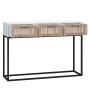 Mesa consola hierro y madera contrachapada blanco 105x30x75 cm en Mesas auxiliares | Comprar online en Foru.es