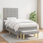 Cama box spring con colchón tela gris claro 90x200 cm de vidaXL, Camas y somieres - Ref: Foro24-3137125, Precio: 363,96 €, De...