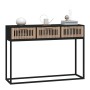 Mesa consola hierro y madera contrachapada negro 105x30x75 cm en Mesas auxiliares | Comprar online en Foru.es