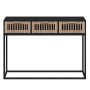 Mesa consola hierro y madera contrachapada negro 105x30x75 cm en Mesas auxiliares | Comprar online en Foru.es