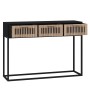 Mesa consola hierro y madera contrachapada negro 105x30x75 cm en Mesas auxiliares | Comprar online en Foru.es