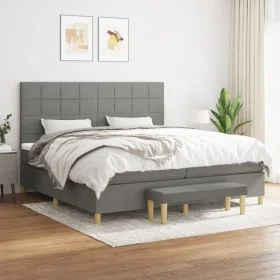 Box spring bed with dark gray fabric mattress 200x200 cm by vidaXL, Beds and slatted bases - Ref: Foro24-3137182, Price: 751,...
