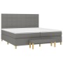 Cama box spring con colchón tela gris oscuro 200x200 cm de vidaXL, Camas y somieres - Ref: Foro24-3137182, Precio: 726,47 €, ...