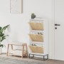 Mueble zapatero madera contrachapada blanco 52x25x120 cm en Zapateros y organizadores de calzado | Comprar online en Foru.es
