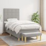 Cama box spring con colchón tela gris claro 80x200 cm de vidaXL, Camas y somieres - Ref: Foro24-3137109, Precio: 334,81 €, De...