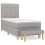 Cama box spring con colchón tela gris claro 80x200 cm de vidaXL, Camas y somieres - Ref: Foro24-3137109, Precio: 334,81 €, De...