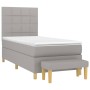 Cama box spring con colchón tela gris claro 80x200 cm de vidaXL, Camas y somieres - Ref: Foro24-3137109, Precio: 334,81 €, De...