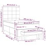 Cama box spring con colchón tela gris claro 80x200 cm de vidaXL, Camas y somieres - Ref: Foro24-3137109, Precio: 334,81 €, De...